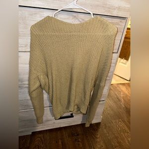 Cream Sweater- Open Back